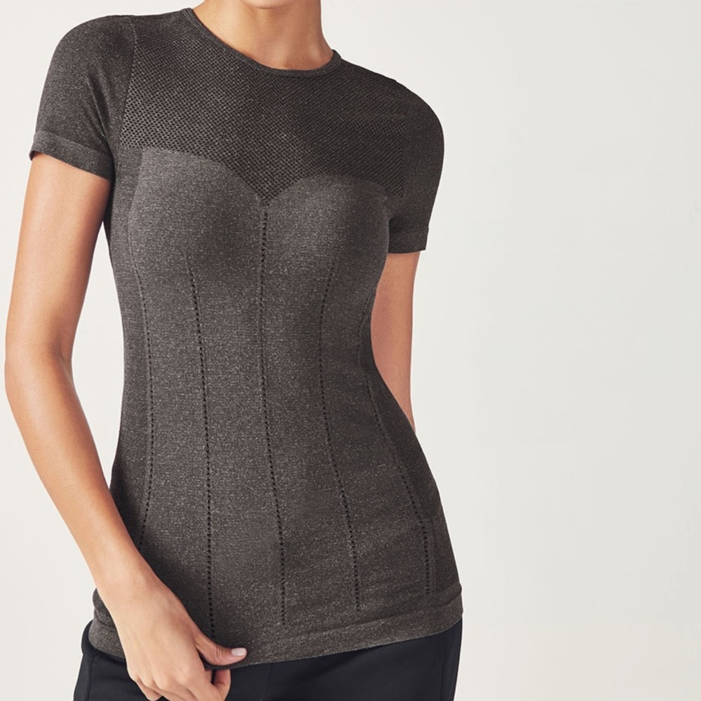 Fabletics Delta Seamless Top In Dark Gray - image 1